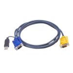 Cable KVM USB Aten 3 m Negro PS/2 a USB SPHD 3 en 1 VGA HDB-15