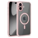 Cool Capa para iPhone 17 com margens magnéticas rosa