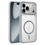 Capa cool para iPhone 17 Pro com borda prateada magnética