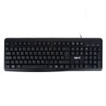 Clavier à membrane USB iggual CK-BASIC2-105T Layout ES, entièrement noir et silencieux