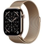 Apple Watch Series 11 GPS + Cellular 46mm OLED Titane Or S/M Étanche IP6X SpO2 ECG SOS