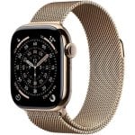 Apple Watch Series 11 GPS 5G NFC 42mm Retina OLED Titan Gold Wasserdicht IP6X SpO2 ECG