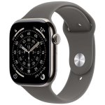Apple Watch Series 11 GPS + Cellular 42mm Retina OLED Titane Naturel Bracelet Sport Gris Minéral S/M