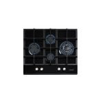 Plaque de cuisson CATA LCI 6031 BK gaz 64 cm verre noir intégré 4 zones