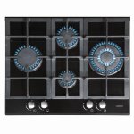 Piastra a gas Cata LCI 6031 BK 4 zone vetro nero integrata 64 cm