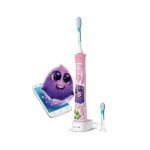 Cepillo de Dientes Eléctrico Philips Sonicare For Kids HX6352/42 Rosa 62000 Movimientos Personalizable