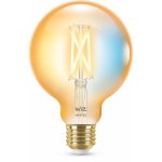 Ampoule intelligente WiZ G95 E27 filament ambre Wi-Fi 50W multicolore