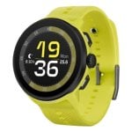 Suunto Run Bluetooth GPS 46mm AMOLED Boîtier Noir Bracelet Jaune M Étanche 50m SpO2 Pulsomètre
