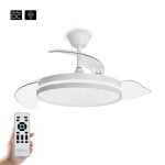Ventilador de techo Yoevu Eos One LED motor DC aspas retráctiles Alexa control remoto Ventilador de techo Yoevu Eos One LED motor DC aspas retráctiles Alexa control remoto