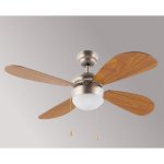 Ventoinha de Teto FM VT-105 105cm 4 Lâminas 3 Velocidades Luz Integrada 50W