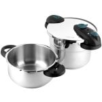 Olla a presión Fagor Future 6 litros + 4 litros Acero Inoxidable Negro compatible inducción Olla a presión Fagor Future 6 litros + 4 litros Acero Inoxidable Negro compatible inducción