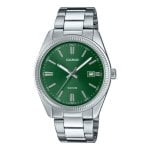 Casio MTP-1302PD-3AVEF 38mm Quadrante Analogico-Digitale Verde-Argento Acciaio Inox