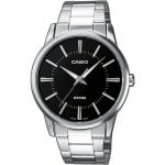 Casio MTP-1303PD-1AVEG 40mm Analogico Acciaio Inox Argento Quadrante Nero Cinturino Argento