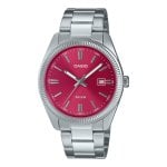 Casio Collection MTP-1302PD-4AVEF 40 mm Esfera Analógica Burdeos Acero Inoxidable Plata