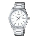 Casio Collection MTP-1302PD-7A1VEF 40mm Esfera Analógica Morado Caja Latón Correa Plata Acero Inoxidable