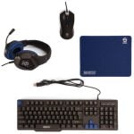 Sparco SPGAMEKITESP Conjunto de Teclado Membrana USB RGB (ES) + Rato + Headset + Tapete