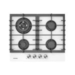 Placa de gas integrable Infiniton Cristal blanco 4 zonas 3300 W GasStop Wok