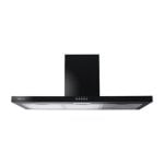 Campana extractora T-Invertida Decorativa 90cm Extração 400 m3/h LED Preto