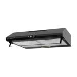 Campana extractora Negro En pared 60cm 3 velocidades 2 motores LED válvula antirretorno Campana extractora Negro En pared 60cm 3 velocidades 2 motores LED válvula antirretorno