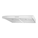 Campana extractora en pared 60cm blanca con 3 velocidades, LED y válvula antirretorno Campana extractora en pared 60cm blanca con 3 velocidades, LED y válvula antirretorno