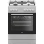Cocina Beko FBE62120WD Mixta 4 fuegos gas, horno eléctrico 66L A Blanca
