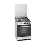 Cocina mixta gas y horno eléctrico Libre Instalación Acero inoxidable 3 Fuegos 59 l