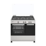 Cocina gas butano Acero Inox 4 fuegos libre instalación con cajón vajilla