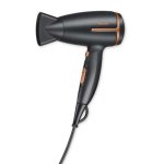 Secador de Pelo Plegable Beurer 1600W 2 Temperaturas 2 Velocidades Iónico Negro Rosé