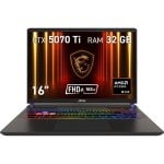 Portatile MSI Vector A16 HX A8WHG-050XES 16" AMD Ryzen 9 7945HX 32GB 1TB SSD RTX 5070 Ti 12GB FreeDOS Portatile MSI Vector A16 HX A8WHG-050XES 16" AMD Ryzen 9 7945HX 32GB 1TB SSD RTX 5070 Ti 12GB FreeDOS