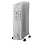 Radiateur électrique QUO 7 éléments 1500W blanc roues thermostat poignée