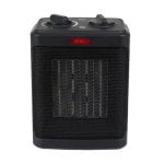 Aquecedor cerâmico QUO F3 1500W preto portátil com ventilação e segurança avançada