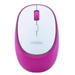 Rato Nilox NXMDWS104 Wireless Bluetooth 1600 DPI Rosa Recarga Clic Silencioso