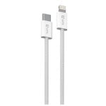 Cavo UNICO CB1253 Lightning USB-C 1 m Bianco Nylon 30 W PD Ricarica Dati