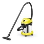 Aspiradora sin cable Kärcher WD 3-18 225 W Tambor Acero inoxidable 17 L Filtro textil