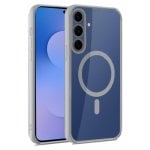 Cool Funda Magnética Transparente con Borde Plata para Galaxy S25 FE