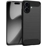 Handyhülle Cool TPU Schwarz Karbon Look Air Cushion Für iPhone 17