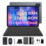 Tablet KINGRID T20 10,1" 256GB WiFi 5000mAh Android 16 avec clavier Gris