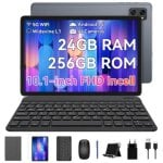 Tablet KINGRID T20 10.1" 256GB WiFi 5000mAh Android 15 con tastiera Grigio Tablet KINGRID T20 10.1" 256GB WiFi 5000mAh Android 15 con tastiera Grigio