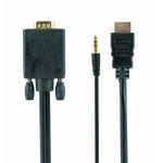 Cable adaptador HDMI a VGA Gembird A-HDMI-VGA-03-6 1,8 m audio 3,5 mm Full HD