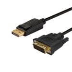Cable DisplayPort a DVI Savio CL-106 1,8 m contactos oro 1080p Negro