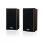 Haut-parleurs iBox de bureau filaires 2.0 10 W pour PC finition cerise