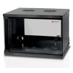 Bastidor de red Techly I-CASE EL-1006B32 6U 50 kg pared cristal negro