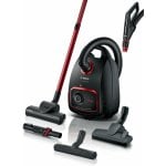 Aspiradora trineo Bosch Serie 6 ProPower 850 W Filtro HEPA bolsa 4 L negra y roja