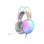 Casque Havit 6939119064990 filaire gaming avec micro perche rétroéclairé blanc