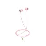 Casque Havit 6939119030148 filaire jack 3,5 mm pour musique intra-auriculaire rose