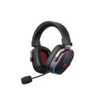 Casque Havit 6939119065584 Gaming filaire et sans fil Bluetooth, micro boom, noir et rouge
