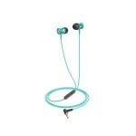 Casque Havit HV-H2178D filaire jack 3,5 mm pour musique, intra-auriculaire, bleu