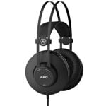 Auriculares AKG K52 com fio conectividade jack 3,5 mm para estúdio e palco pretos Auriculares AKG K52 com fio conectividade jack 3,5 mm para estúdio e palco pretos