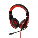 Auriculares iBox SHPI1528MV com fio 3.5mm para gaming com microfone boom preto/vermelho