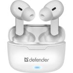 Auriculares Defender TWINS 903 Inalámbricos True Wireless Bluetooth para Chamadas, Música, Desporto e Uso Diário com Microfone Branco